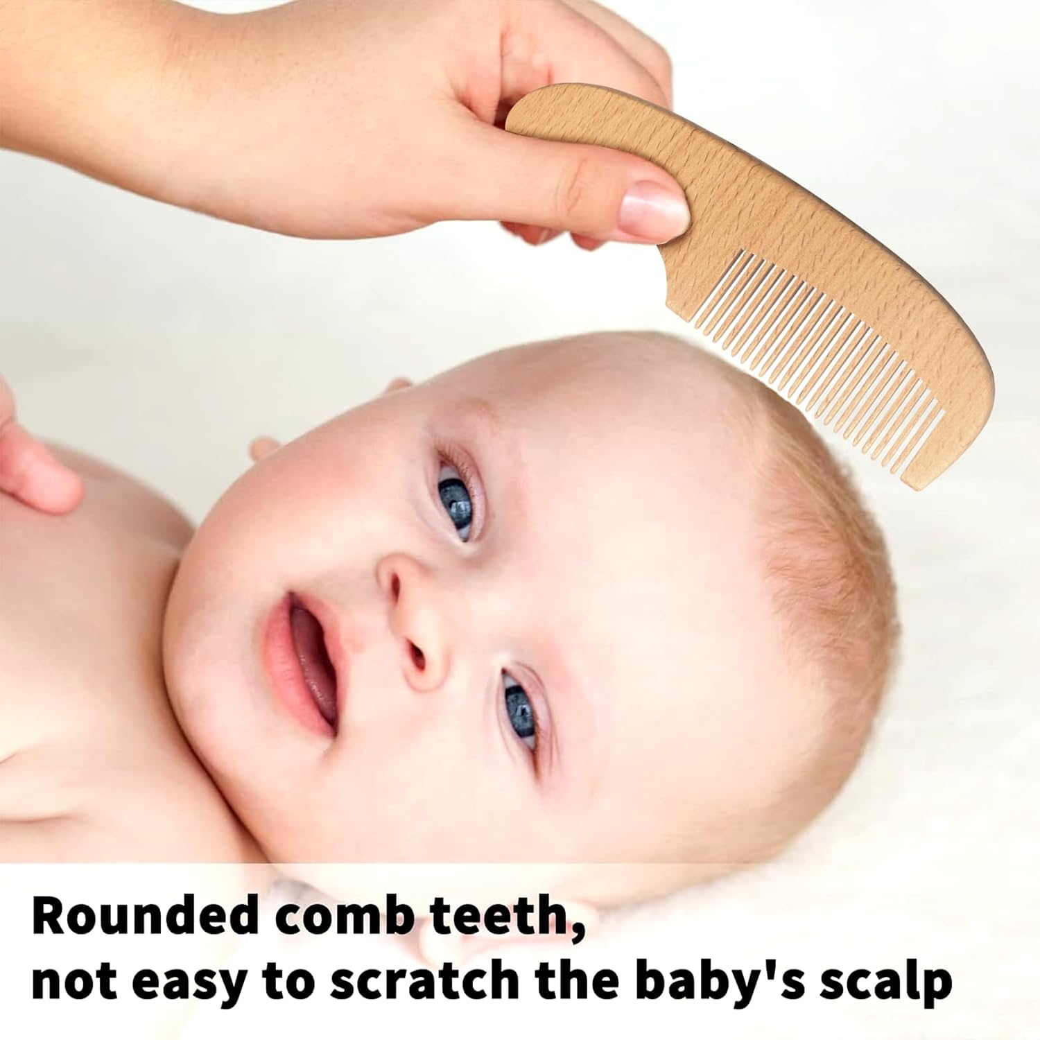 Baby Hair Care Kit, 5 in 1 Wooden Natural Goat Bristles Brush Cradle Cap Comb Baby Grooming Kit for Newborns Toddlers Boys Girls Gift - Image 5