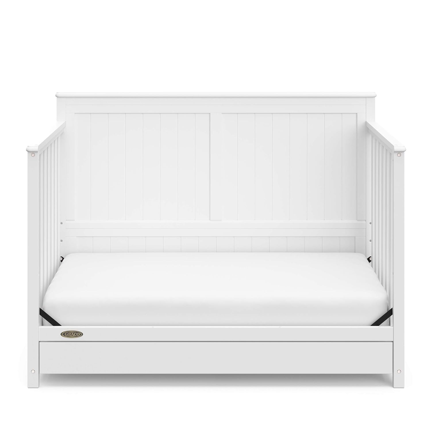 Graco Hadley 5-in-1 Convertible Crib with Drawer (White) – GREENGUARD Gold Certified, Crib with Drawer Combo, Full-Size Nursery Storage Drawer, Converts to Toddler Bed, Daybed - Image 14