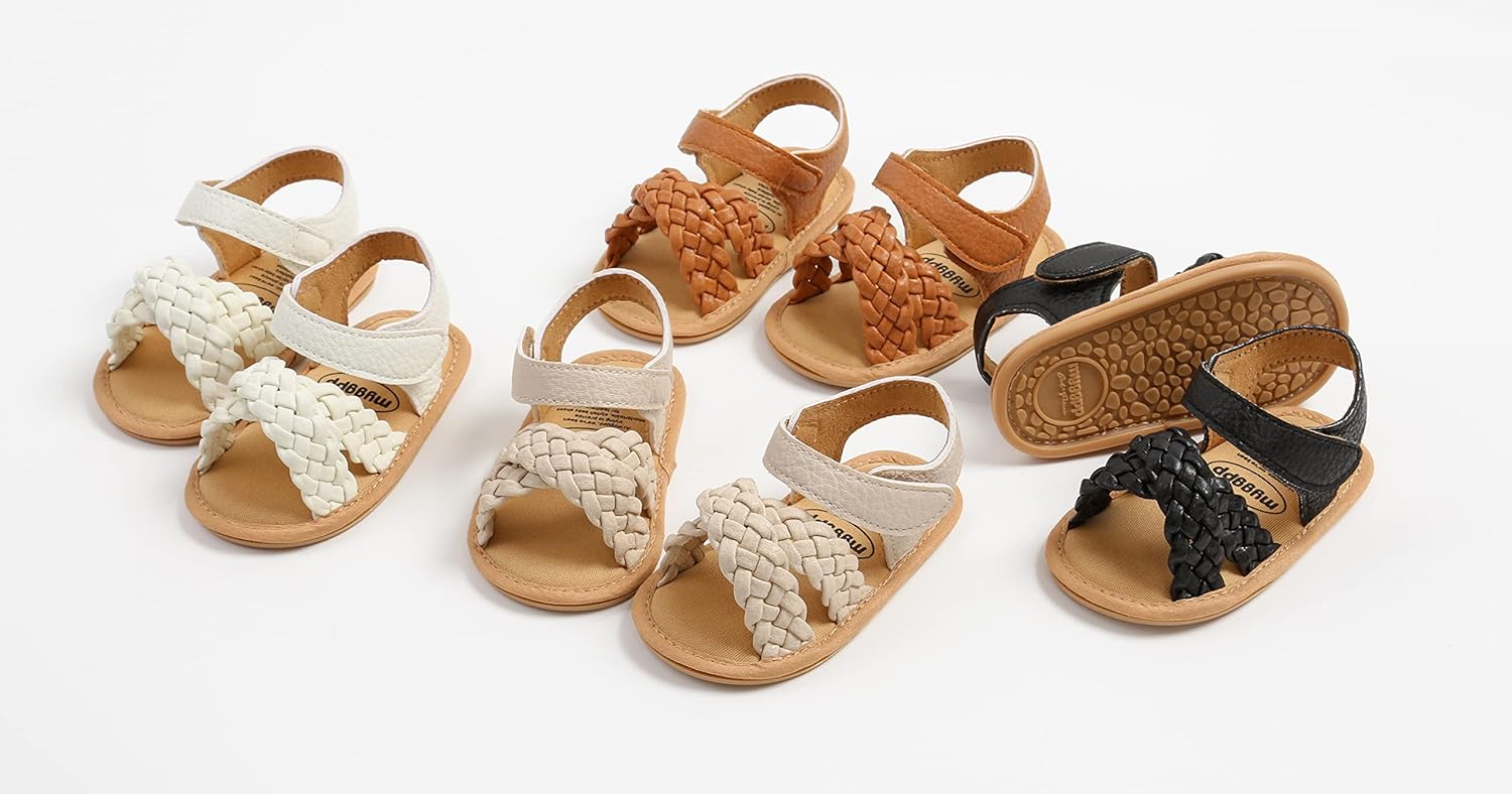 SOFMUO Baby Girls Boys Sparkly Bowknot Sandals Premium Soft Anti-Slip Rubber Sole Infant Summer Outdoor Shoes Toddler First Walkers - Image 3