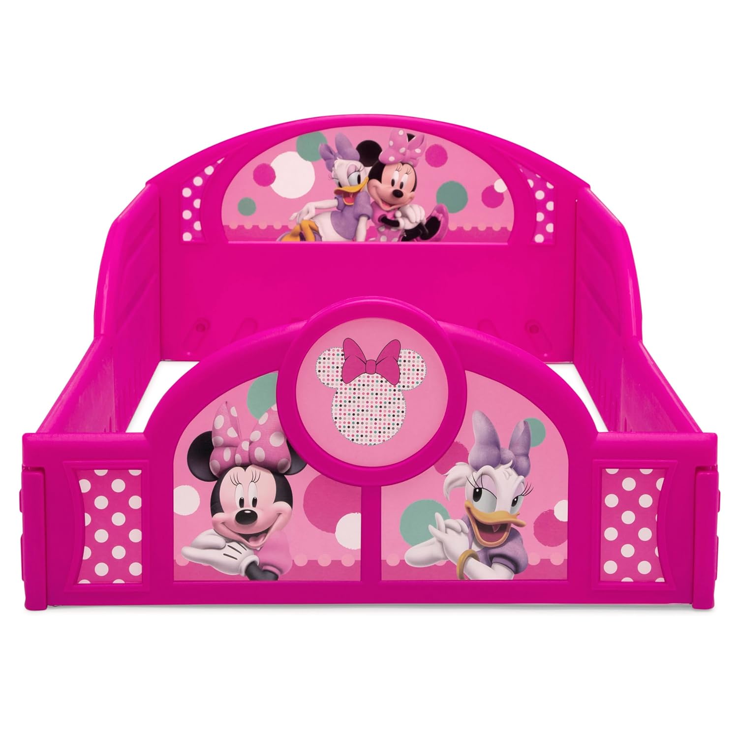 Delta Children Disney Minnie Mouse 4-Piece Toddler Room-in-a-Box Set – Includes Sleep and Play Toddler Bed, Table, 1 Chair and Toy Box, Pink - Image 8