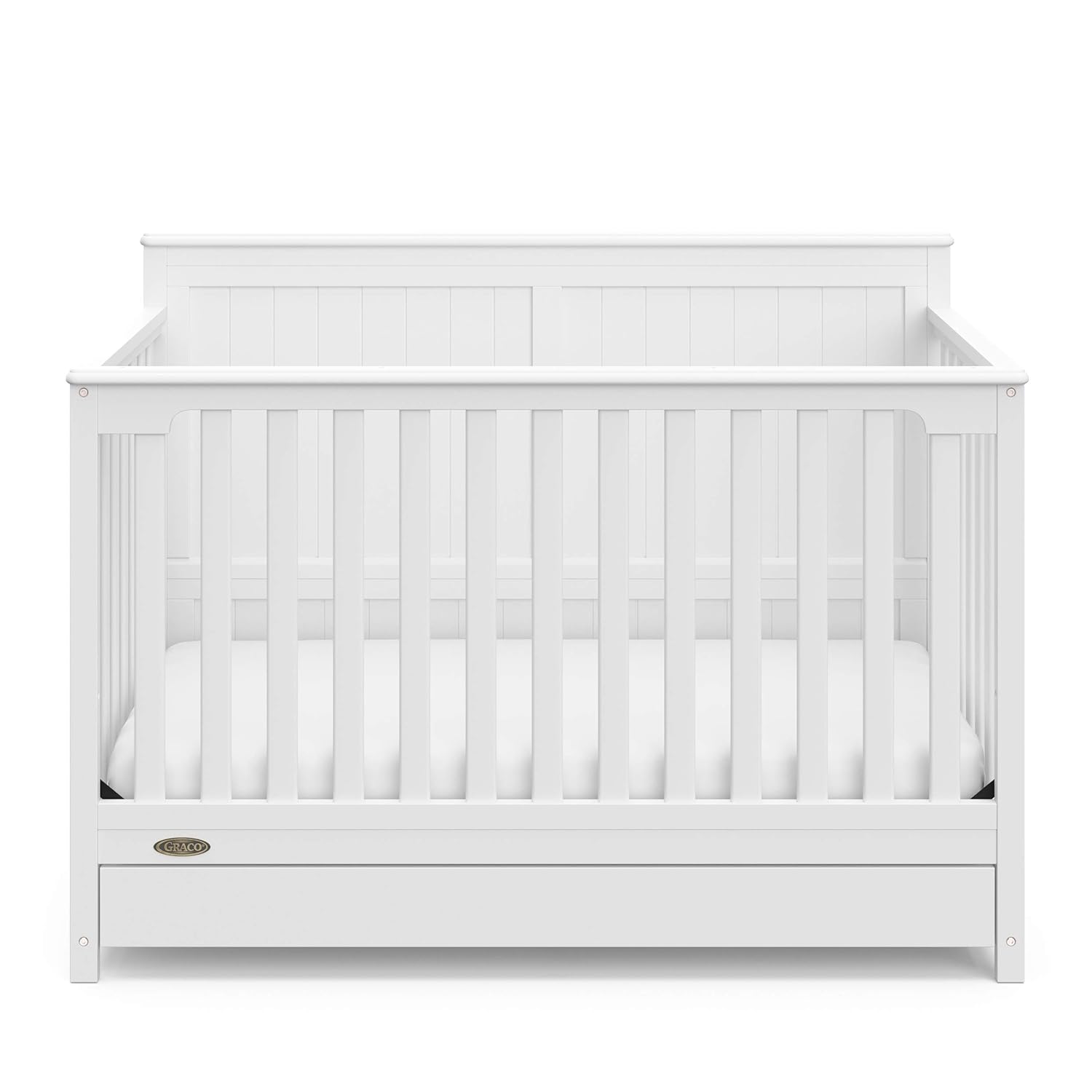 Graco Hadley 5-in-1 Convertible Crib with Drawer (White) – GREENGUARD Gold Certified, Crib with Drawer Combo, Full-Size Nursery Storage Drawer, Converts to Toddler Bed, Daybed - Image 11