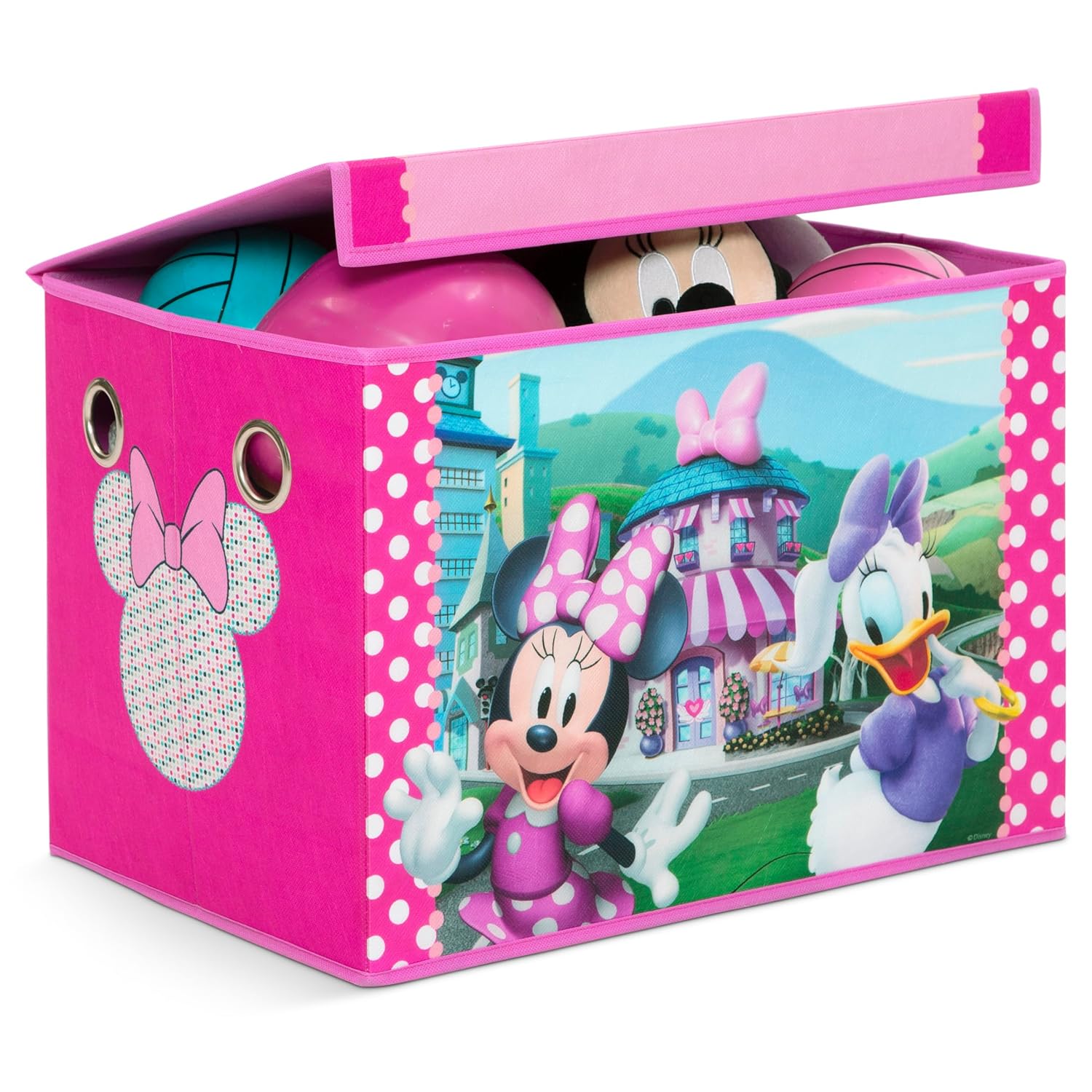 Delta Children Disney Minnie Mouse 4-Piece Toddler Room-in-a-Box Set – Includes Sleep and Play Toddler Bed, Table, 1 Chair and Toy Box, Pink - Image 6