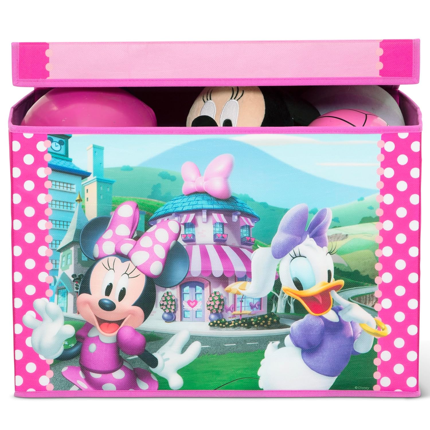 Delta Children Disney Minnie Mouse 4-Piece Toddler Room-in-a-Box Set – Includes Sleep and Play Toddler Bed, Table, 1 Chair and Toy Box, Pink - Image 14