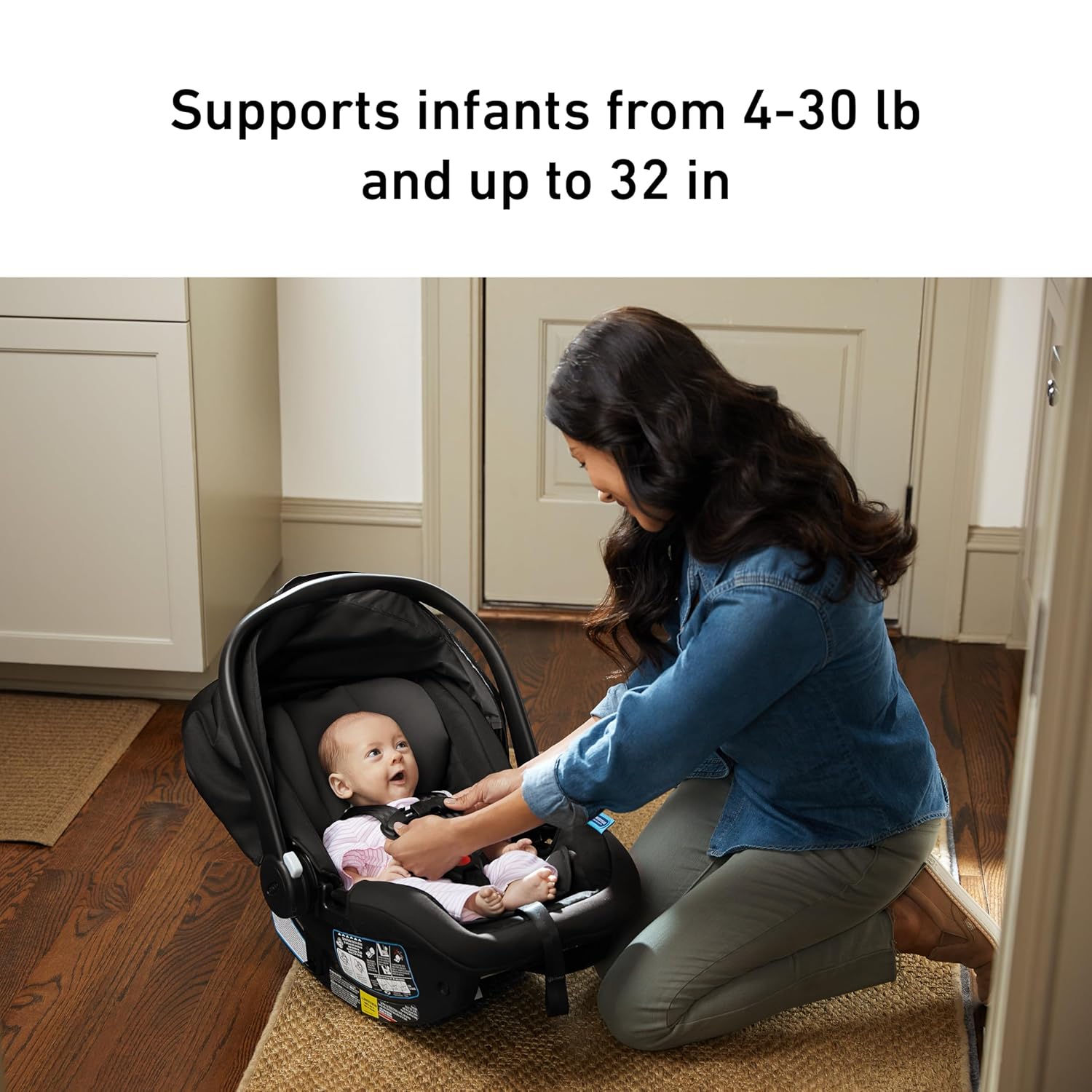 Graco SnugRide SnugFit Infant Car Seat, Baby Car Seat with Anti Rebound Bar for Extra Safety, No-Rethread Harness, LATCH Equipped Carseat, Baby Essentials, Gift for New Parents, Gotham - Image 3