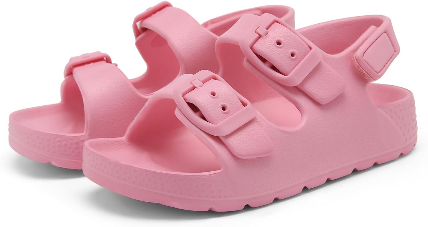 INMINPIN Toddler Boys Girls Buckle Sandals Comfort Open Toe Sandal with Adjustable Back Strap - Image 6