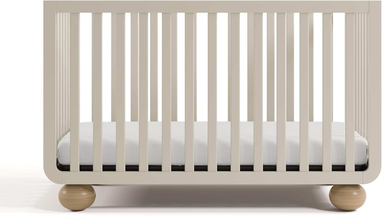 Storkcraft Amalfi Convertible Crib with Toddler Guardrail (Frosted Oat & Driftwood) – GREENGUARD Gold Certified, Toddler Bed Conversion Kit Included, Fits Standard Crib Mattress, Converts to Full Bed - Image 12