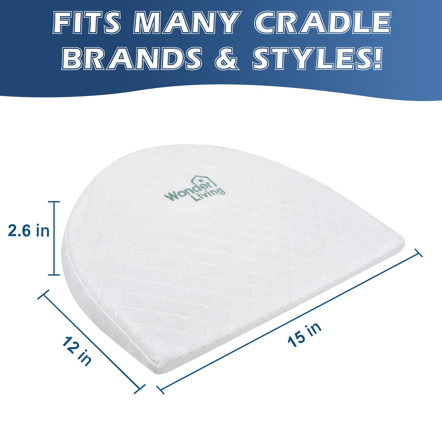 Baby Wedge Pillow for Newborn, Incline, Waterproof, Pregnancy Wedge, Premium Foam with Removable Cover, 15 x 12 x 2.6 inches - Image 5