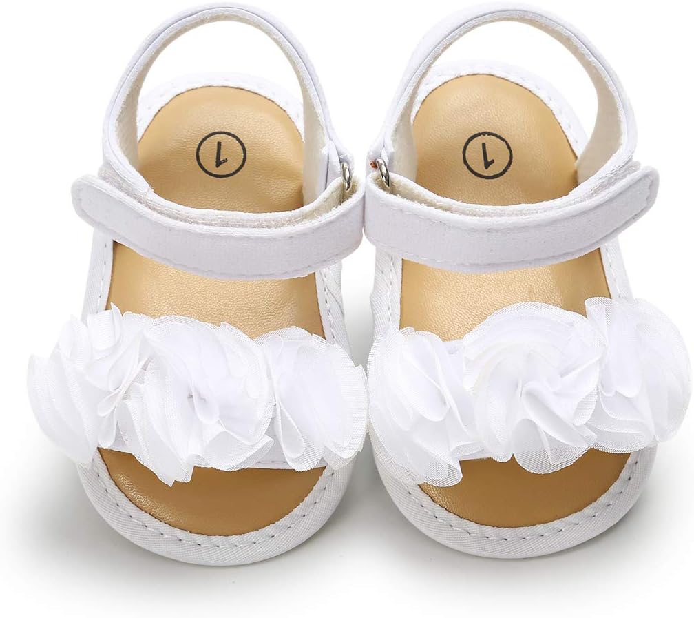 HsdsBebe Baby Girls Sandals Bohemia Flower Bow Soft Sole Toddler First Walkers Beach Summer Shoes - Image 2