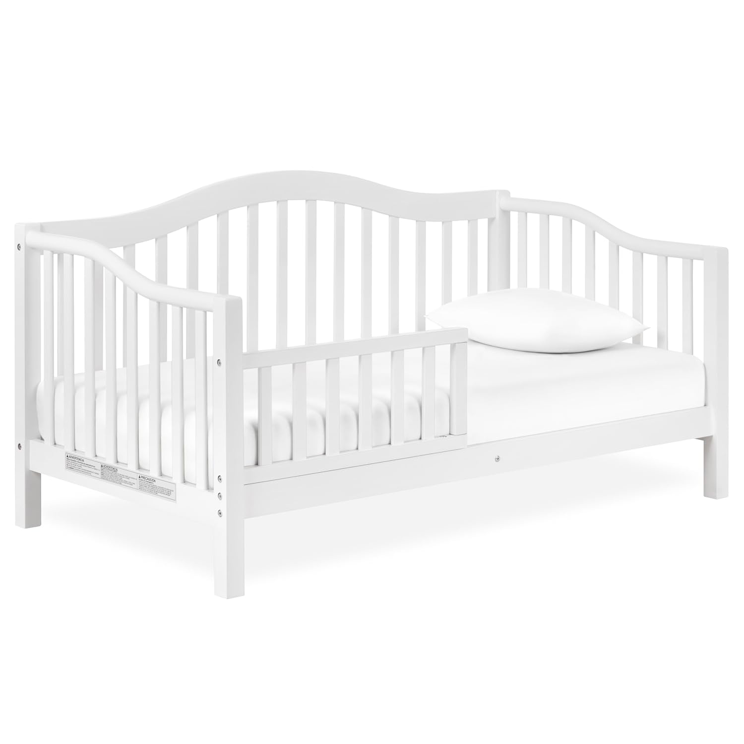 Dream On Me Austin Toddler Day Bed In White, Greenguard Gold Certified, JPMA Certified, Non-Toxic Finishes, Low To Floor Design, Side Safety Guard Rail - Image 2