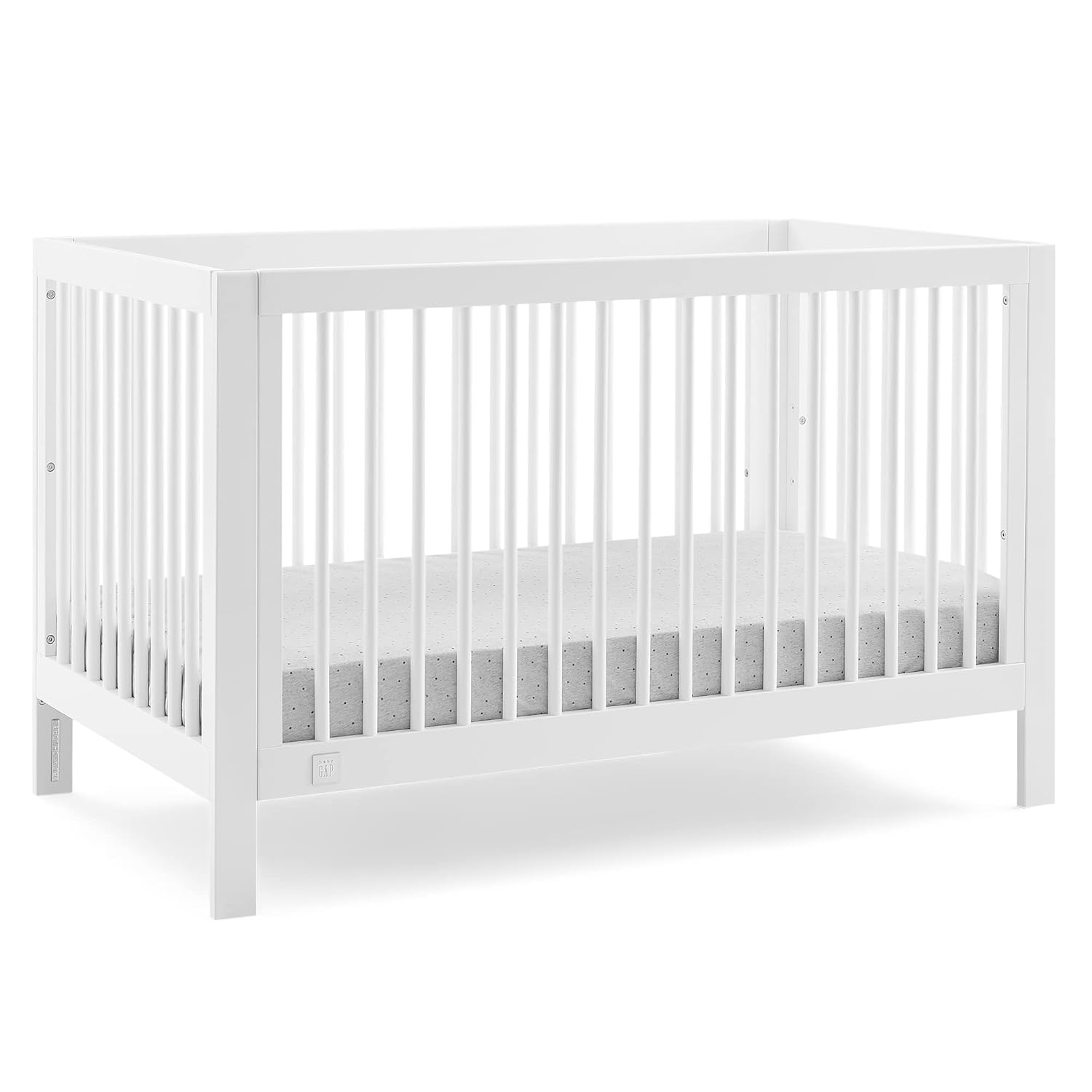 GAP babyGap Charlie 6-in-1 Convertible Crib - Greenguard Gold Certified, Bianca White - Image 2
