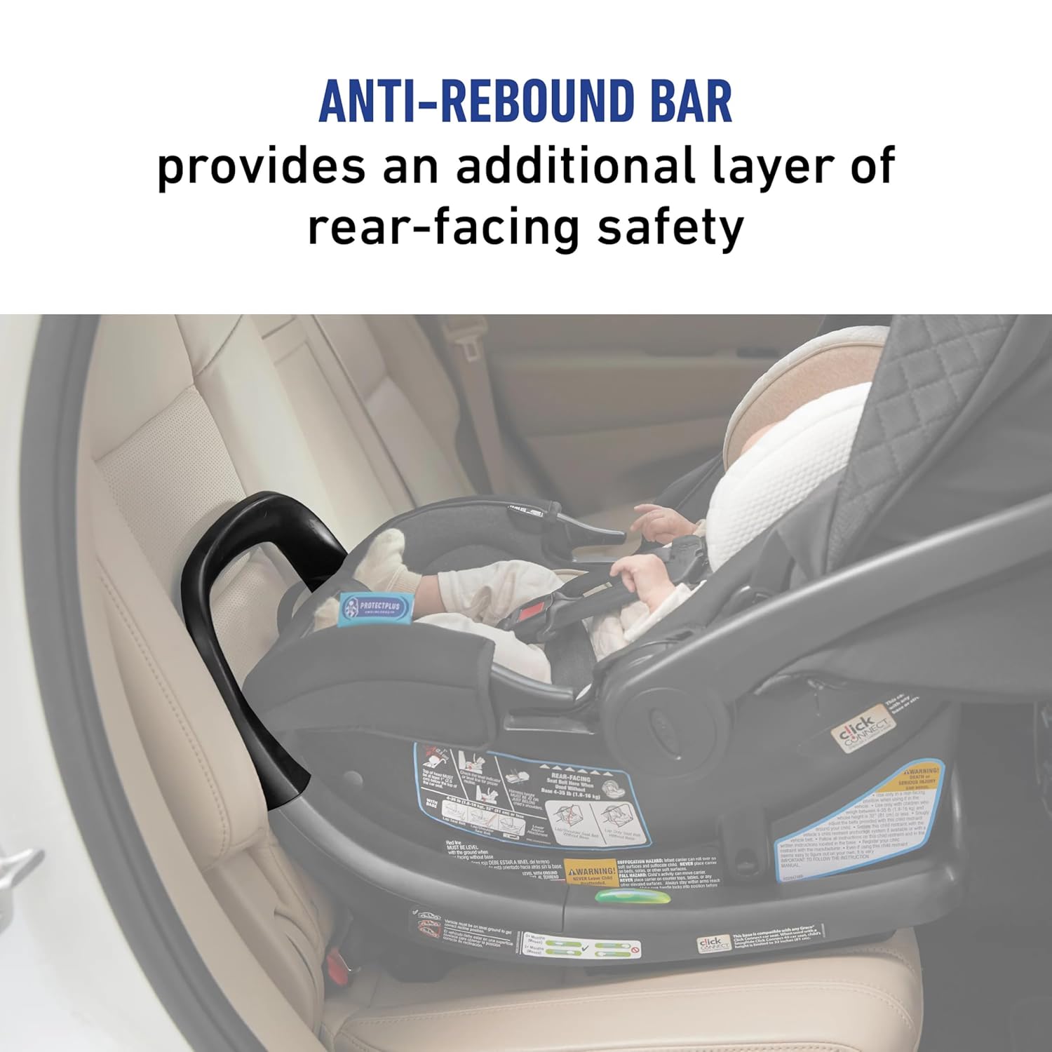 Graco SnugRide SnugFit Elite Infant Car Seat, Anti Rebound Bar for Extra Safety, SnugLock Easy Install, Premium softgood, All-Weather Boot, Baby Car seat, Nico - Image 3