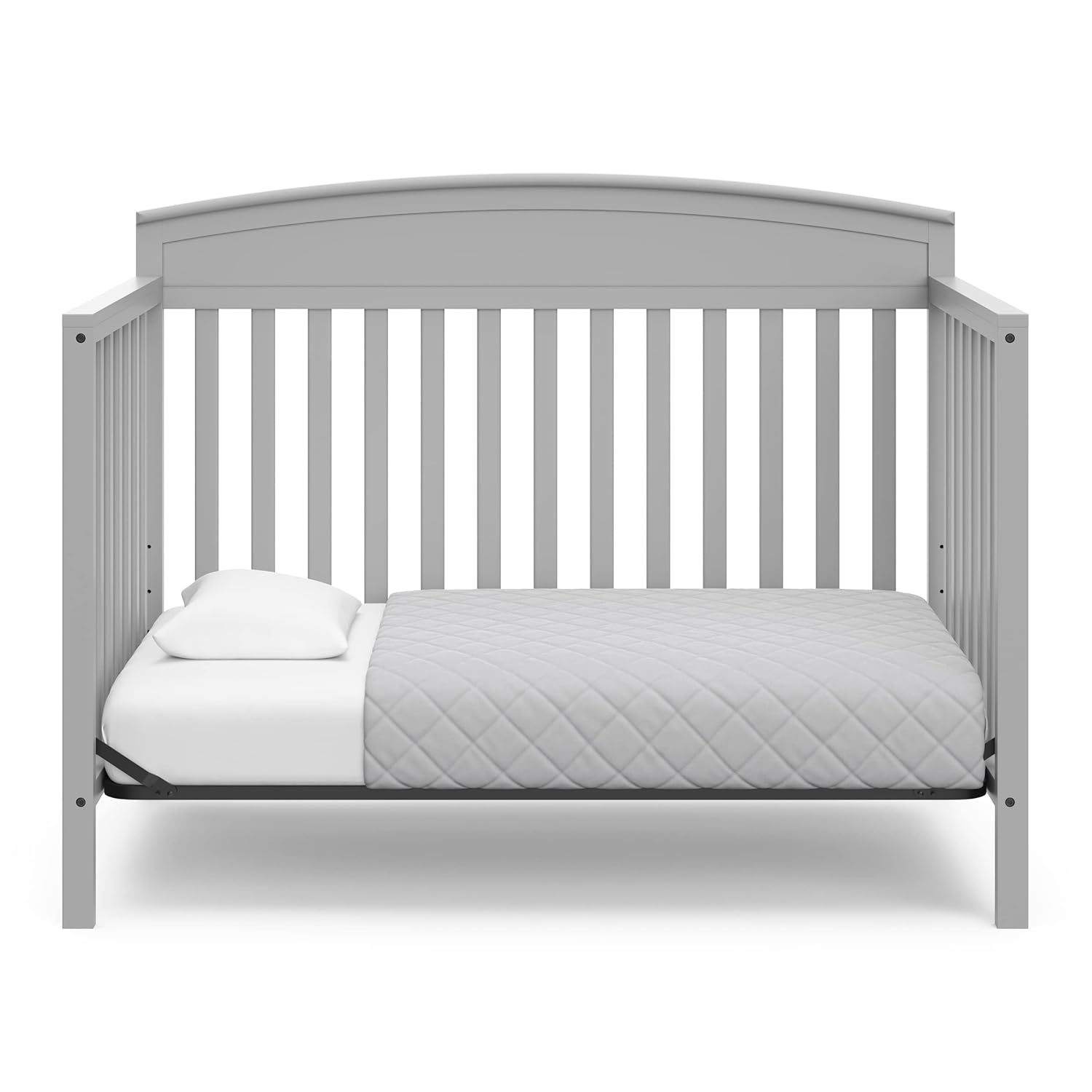 Graco Benton 5 in 1 Convertible Crib (GREENGUARD Gold Certified) with Premium Foam Crib and Toddler Mattress Included - Pebble Gray, Converts from Baby Crib to Toddler Bed, Daybed and Full-Size Bed - Image 6