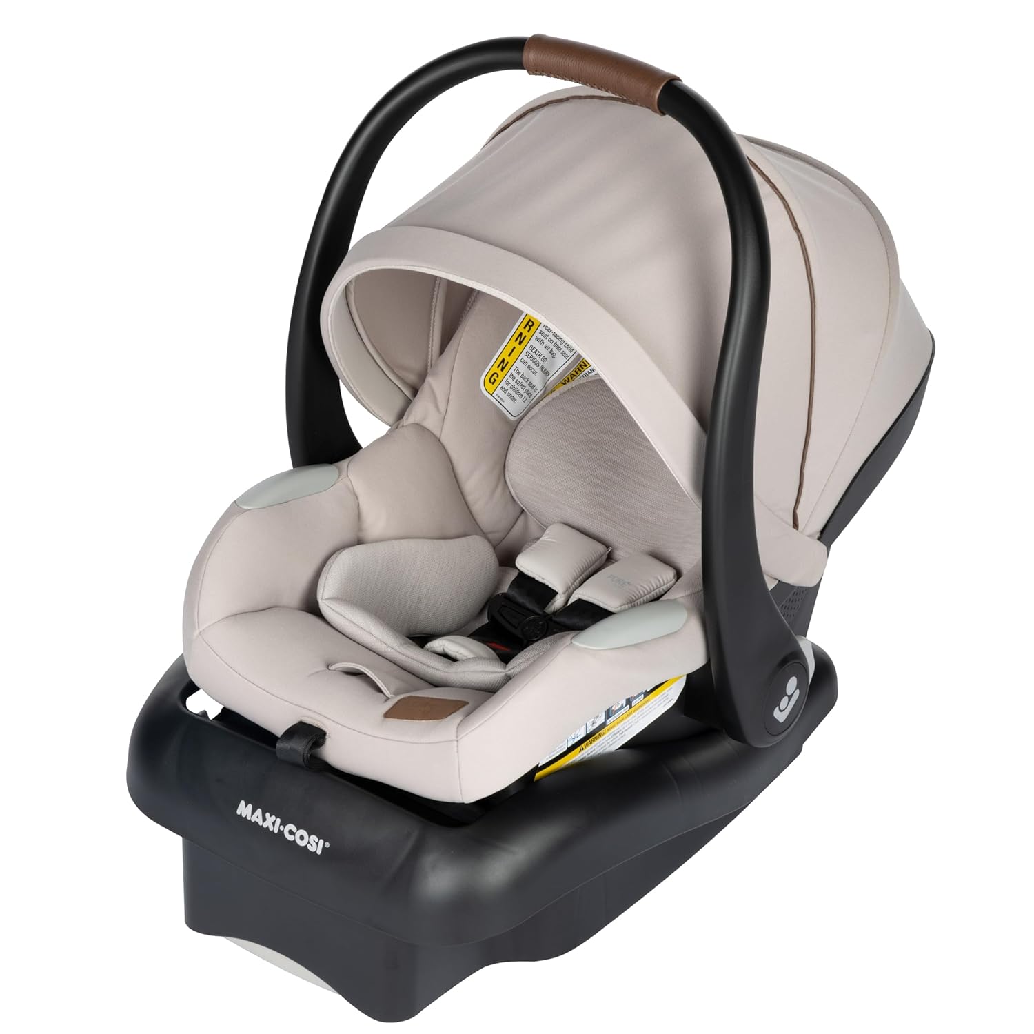 Maxi-Cosi Mico Luxe Infant Car Seat with Base, Rear Facing Car Seat for Babies, Baby Carseat 4-30 lbs, Baby Car Seats, Infant Car Seats, New Hope Tan - Image 2