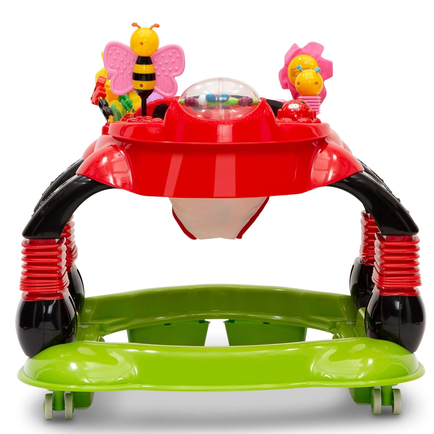 Delta Children Lil Play Station 4-in-1 Activity Walker - Rocker, Activity Center, Bouncer, Walker - Adjustable Seat Height - Fun Toys for Baby, Sadie the Ladybug - Image 9