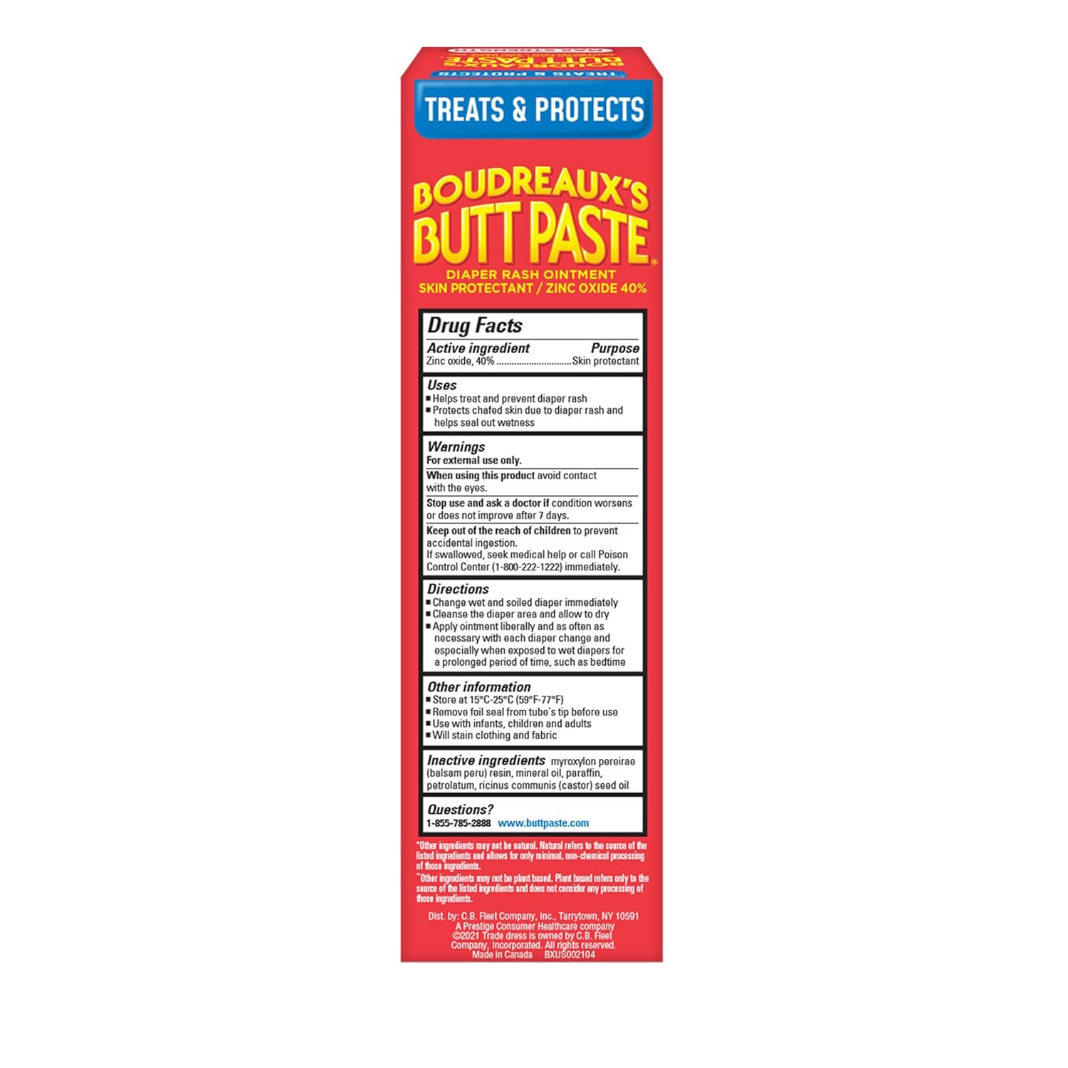 Boudreaux's Butt Paste Maximum Strength Diaper Rash Cream, Ointment for Baby, 4 oz Tube - Image 8