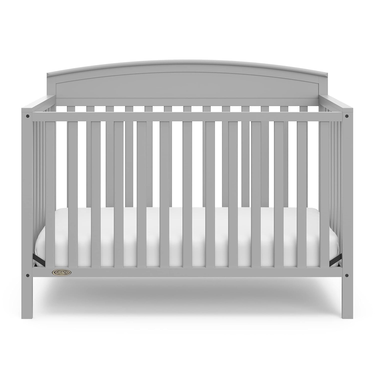 Graco Benton 5 in 1 Convertible Crib (GREENGUARD Gold Certified) with Premium Foam Crib and Toddler Mattress Included - Pebble Gray, Converts from Baby Crib to Toddler Bed, Daybed and Full-Size Bed - Image 3