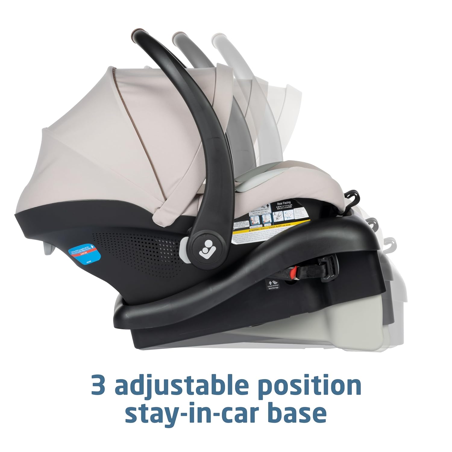 Maxi-Cosi Mico Luxe Infant Car Seat with Base, Rear Facing Car Seat for Babies, Baby Carseat 4-30 lbs, Baby Car Seats, Infant Car Seats, New Hope Tan - Image 5
