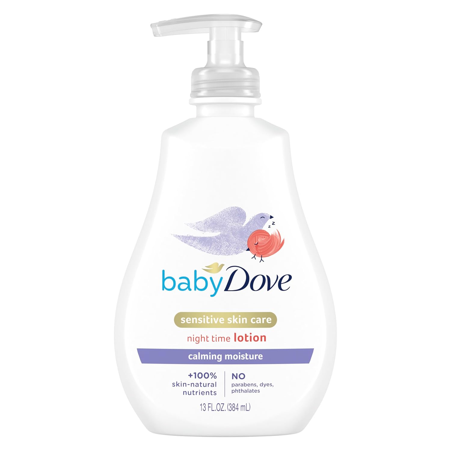 Baby Dove Sensitive Skin Care Baby Lotion For a Soothing Scented Lotion Calming Moisture Hypoallergenic and Dermatologist-Tested 13 oz - Image 2