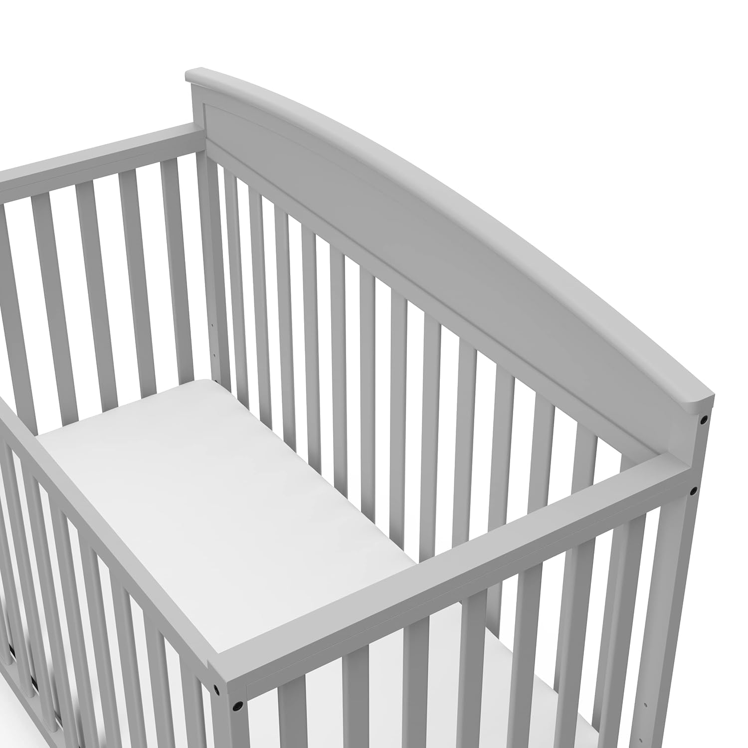 Graco Benton 5 in 1 Convertible Crib (GREENGUARD Gold Certified) with Premium Foam Crib and Toddler Mattress Included - Pebble Gray, Converts from Baby Crib to Toddler Bed, Daybed and Full-Size Bed - Image 5
