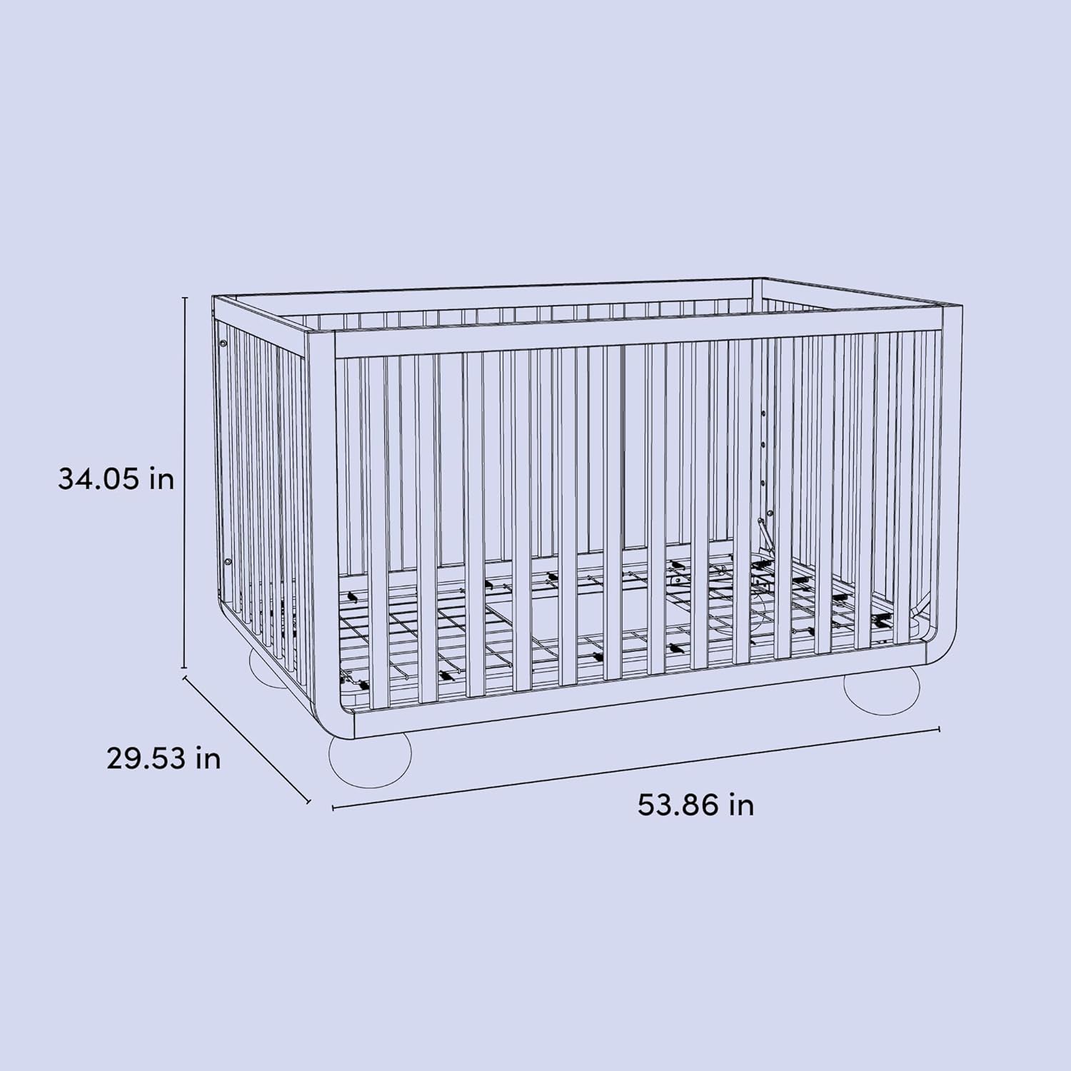 Storkcraft Amalfi Convertible Crib with Toddler Guardrail (Frosted Oat & Driftwood) – GREENGUARD Gold Certified, Toddler Bed Conversion Kit Included, Fits Standard Crib Mattress, Converts to Full Bed - Image 11