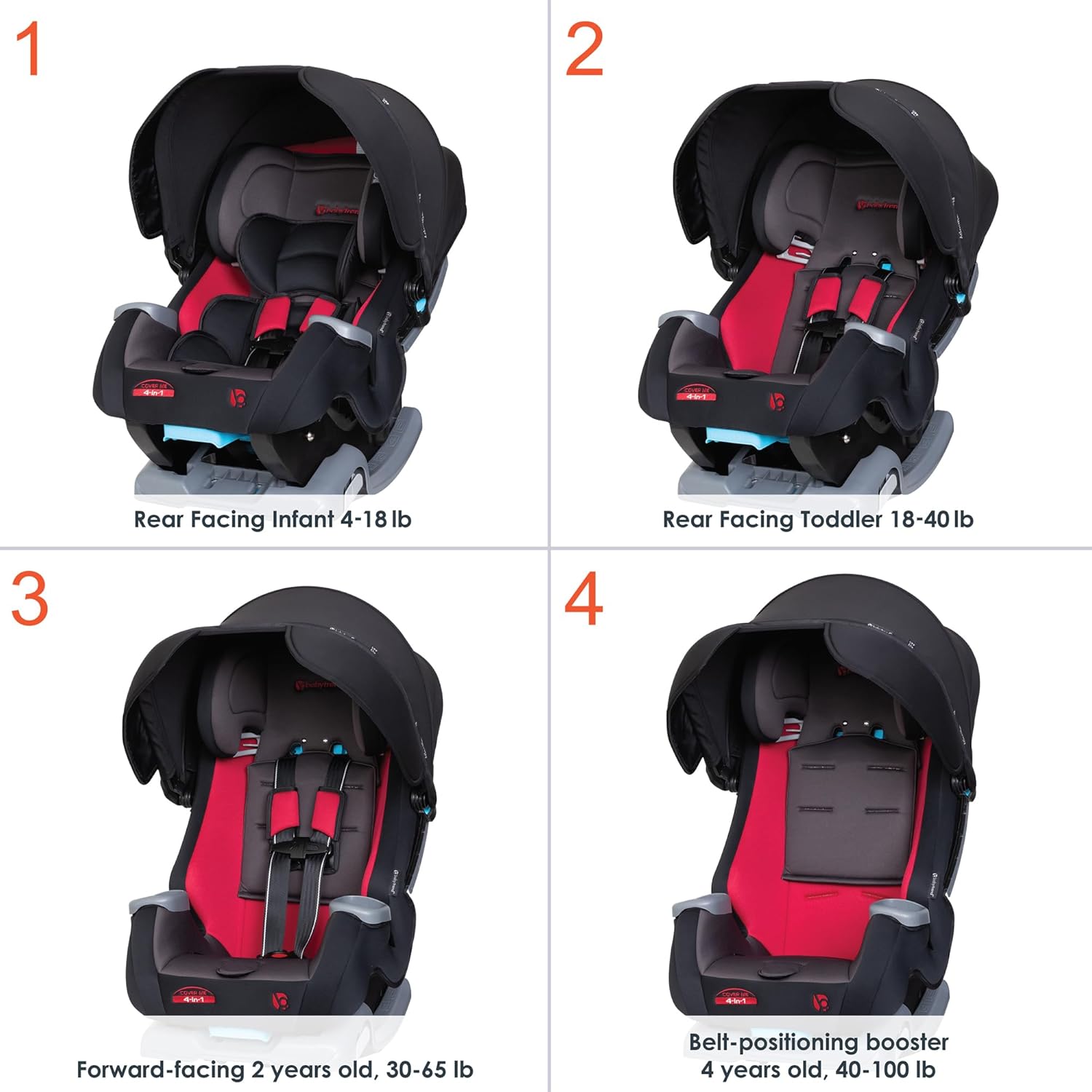 Baby Trend Cover Me™ 4-in-1 Convertible Car Seat, Scooter - Image 7