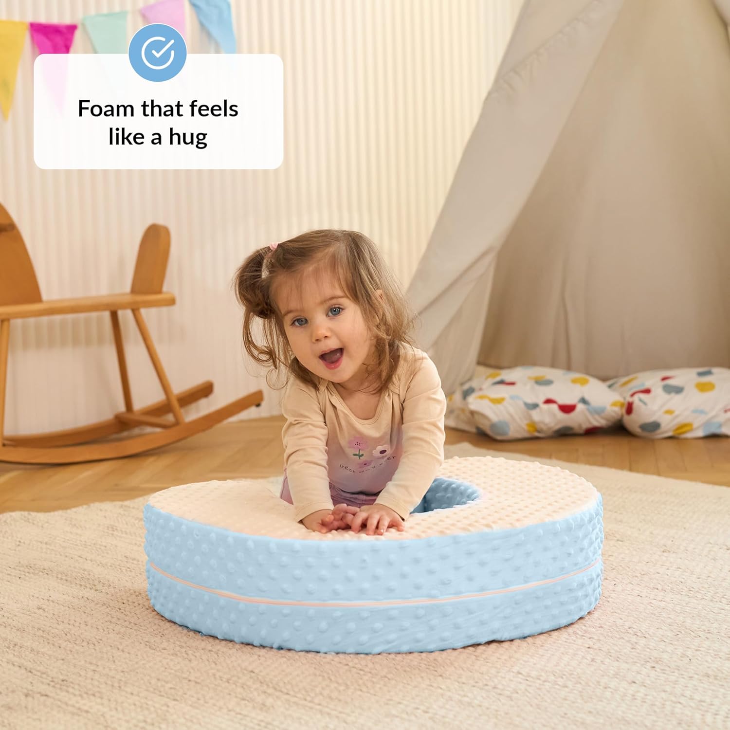 Baby Sit Up Pillow | Baby Pillow for Sitting Up | Comfortable Infant Seat for Early Sitting & Playtime | Soft & Stable Seat with Ring | Suitable from 4 Months - Image 6