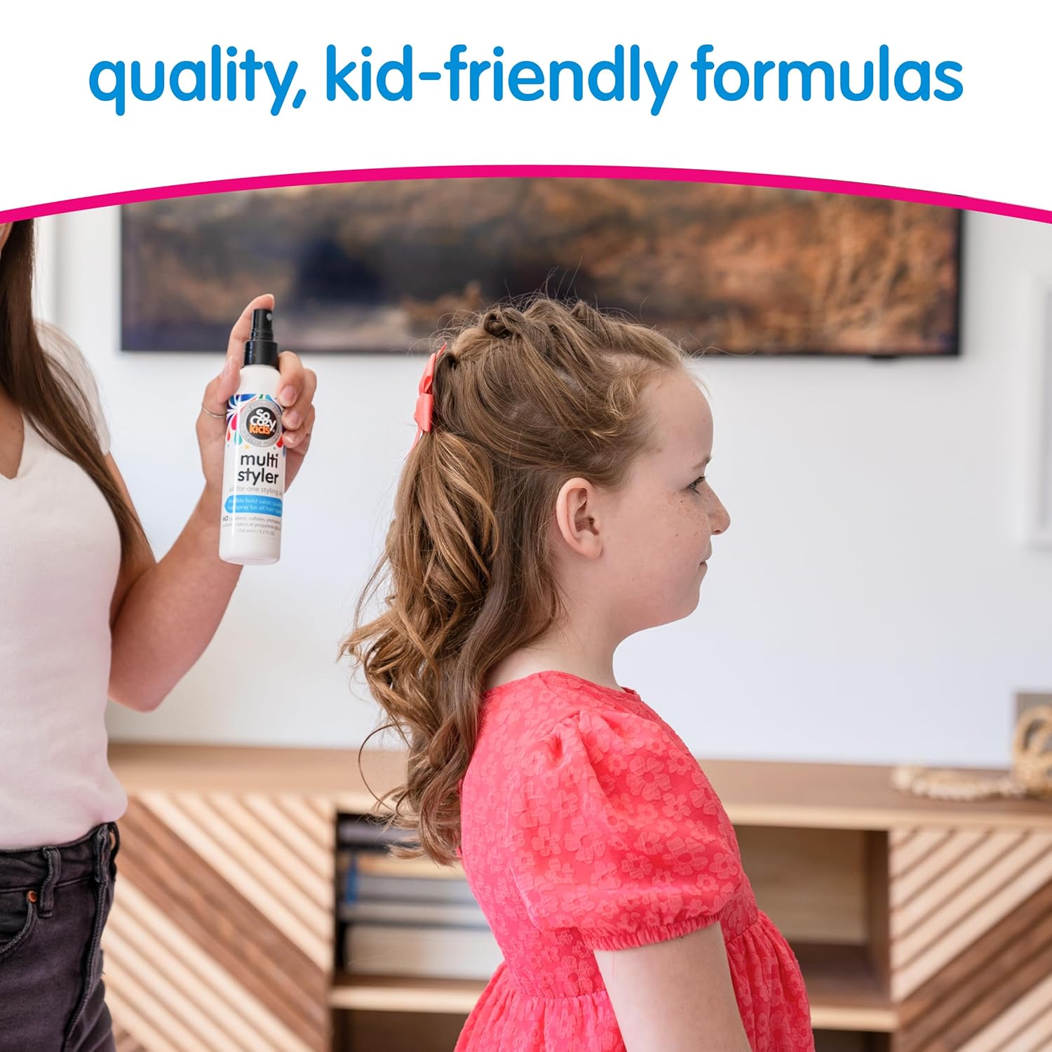 SoCozy Multi Styler, Styling Hair Spray for Kids, Safe for Everyday Use (5.2 Fl Oz) Holds Like a Light Gel, Gentle Formula with Quinoa, Vitamin B5 & Aloe, No Parabens, Sulfates or Synthetic Colors - Image 5