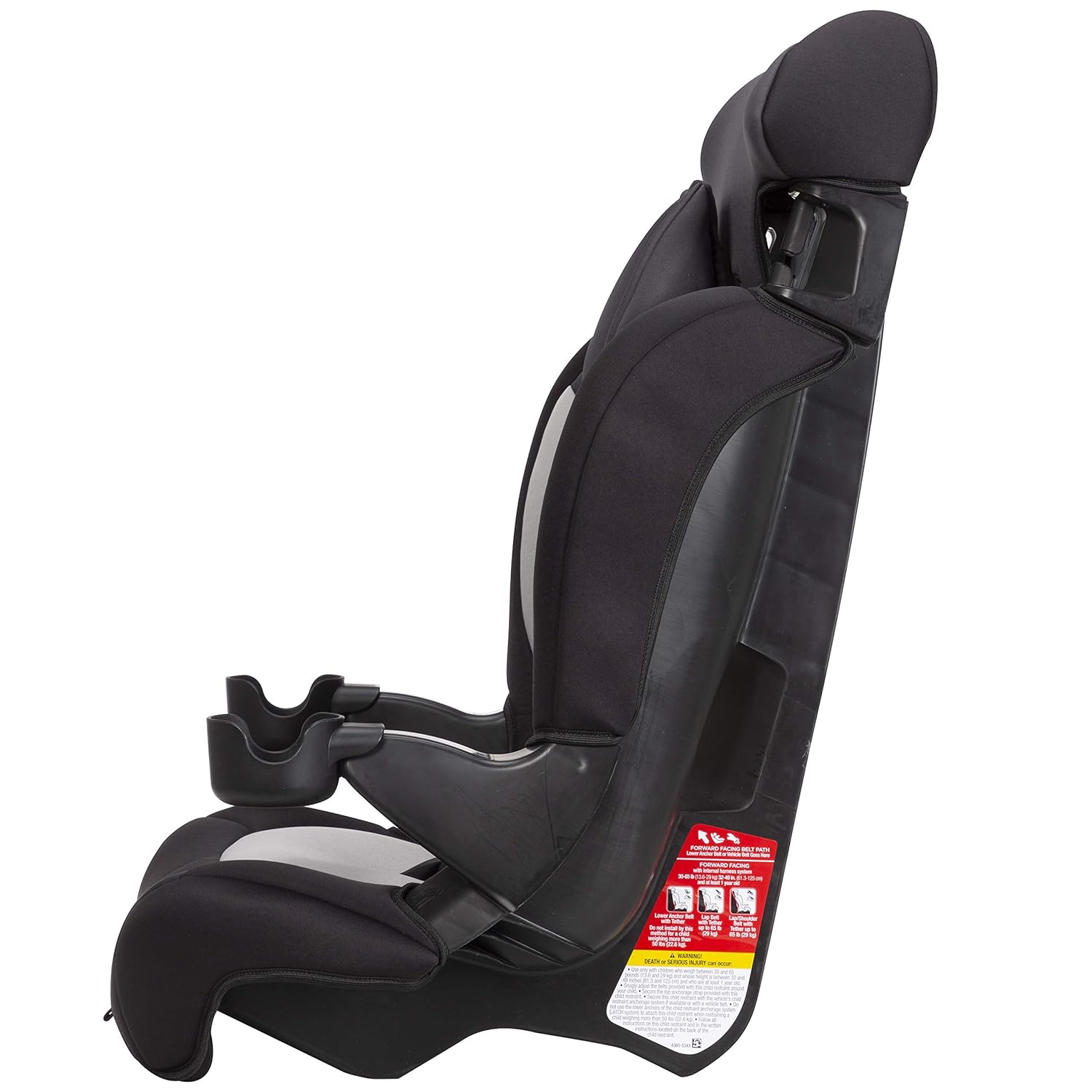 Safety 1st Grand 2-in-1 Booster Car Seat, Converts from High Back to Belt-Positioning Booster, High Back Seat for Kids 40-65, and Belt-Positioning 40-100 Pounds, Black Sparrow - Image 9