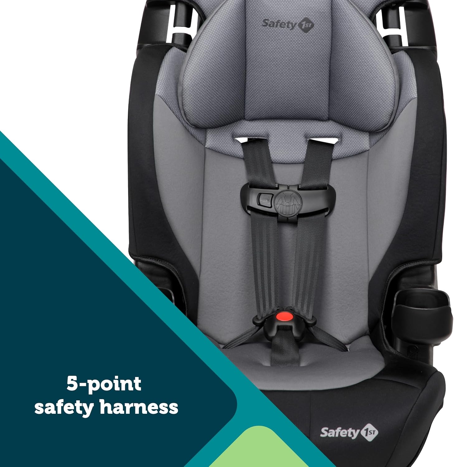Safety 1st Grand 2-in-1 Booster Car Seat, Converts from High Back to Belt-Positioning Booster, High Back Seat for Kids 40-65, and Belt-Positioning 40-100 Pounds, Black Sparrow - Image 3