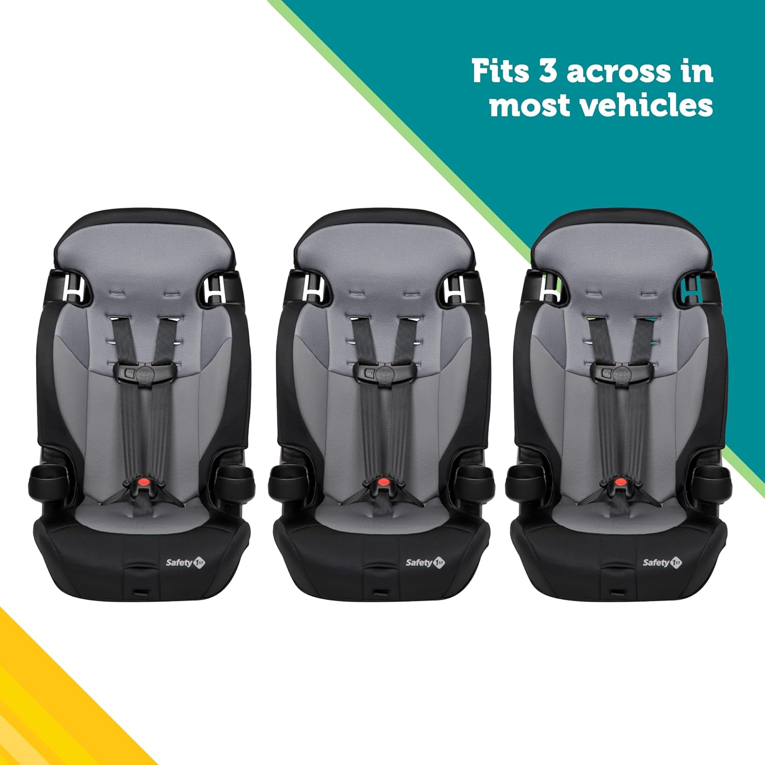 Safety 1st Grand 2-in-1 Booster Car Seat, Converts from High Back to Belt-Positioning Booster, High Back Seat for Kids 40-65, and Belt-Positioning 40-100 Pounds, Black Sparrow - Image 5
