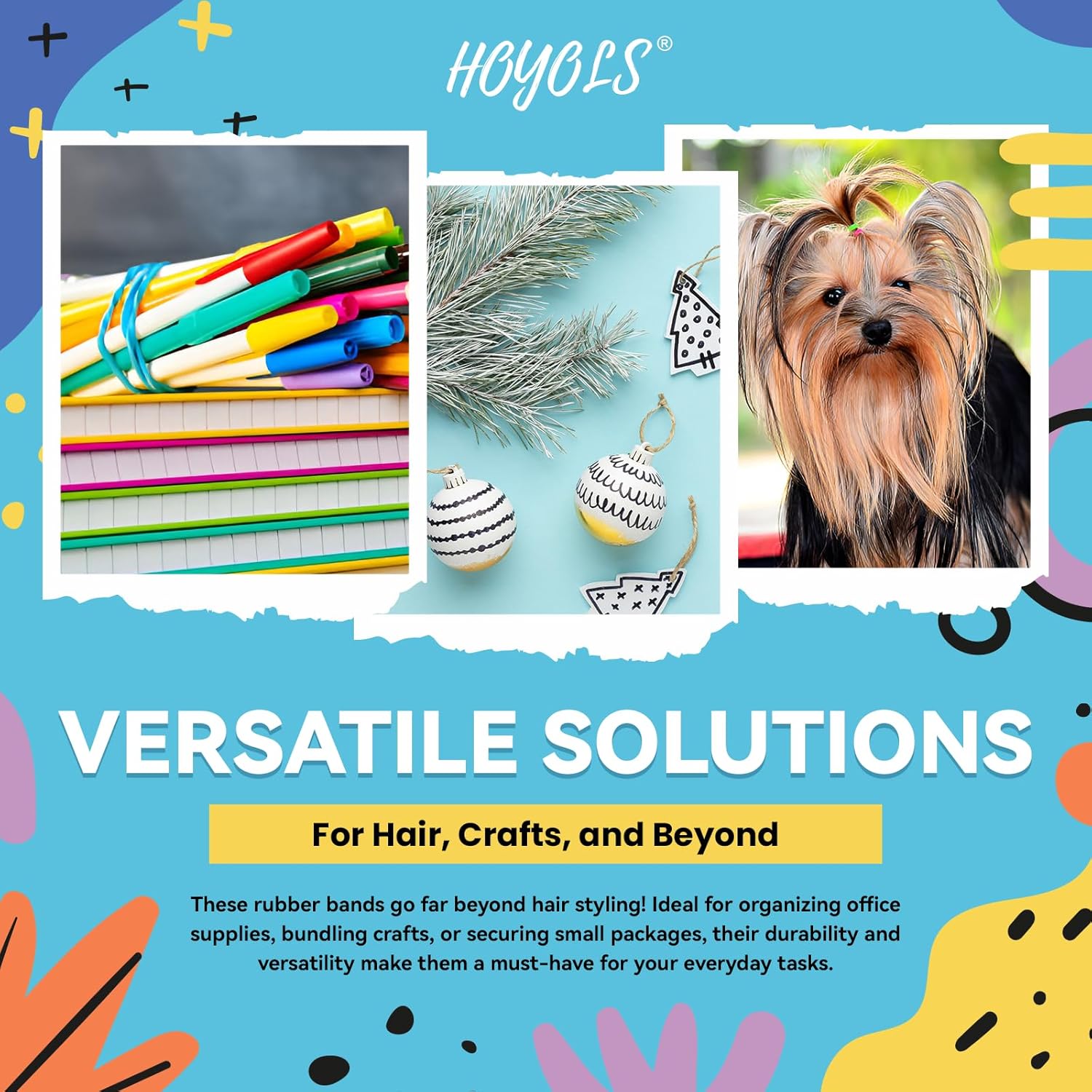 HOYOLS Baby Hair Ties Hair Rubber Bands for Toddler Infants Kids Girls Thin Small Hair Elastics TPU 1500 Piece Pack - Image 8