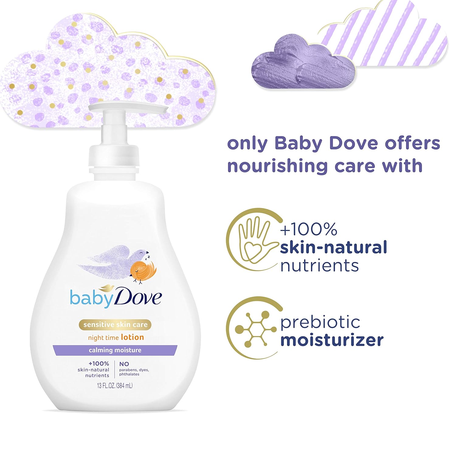 Baby Dove Sensitive Skin Care Baby Lotion For a Soothing Scented Lotion Calming Moisture Hypoallergenic and Dermatologist-Tested 13 oz - Image 6