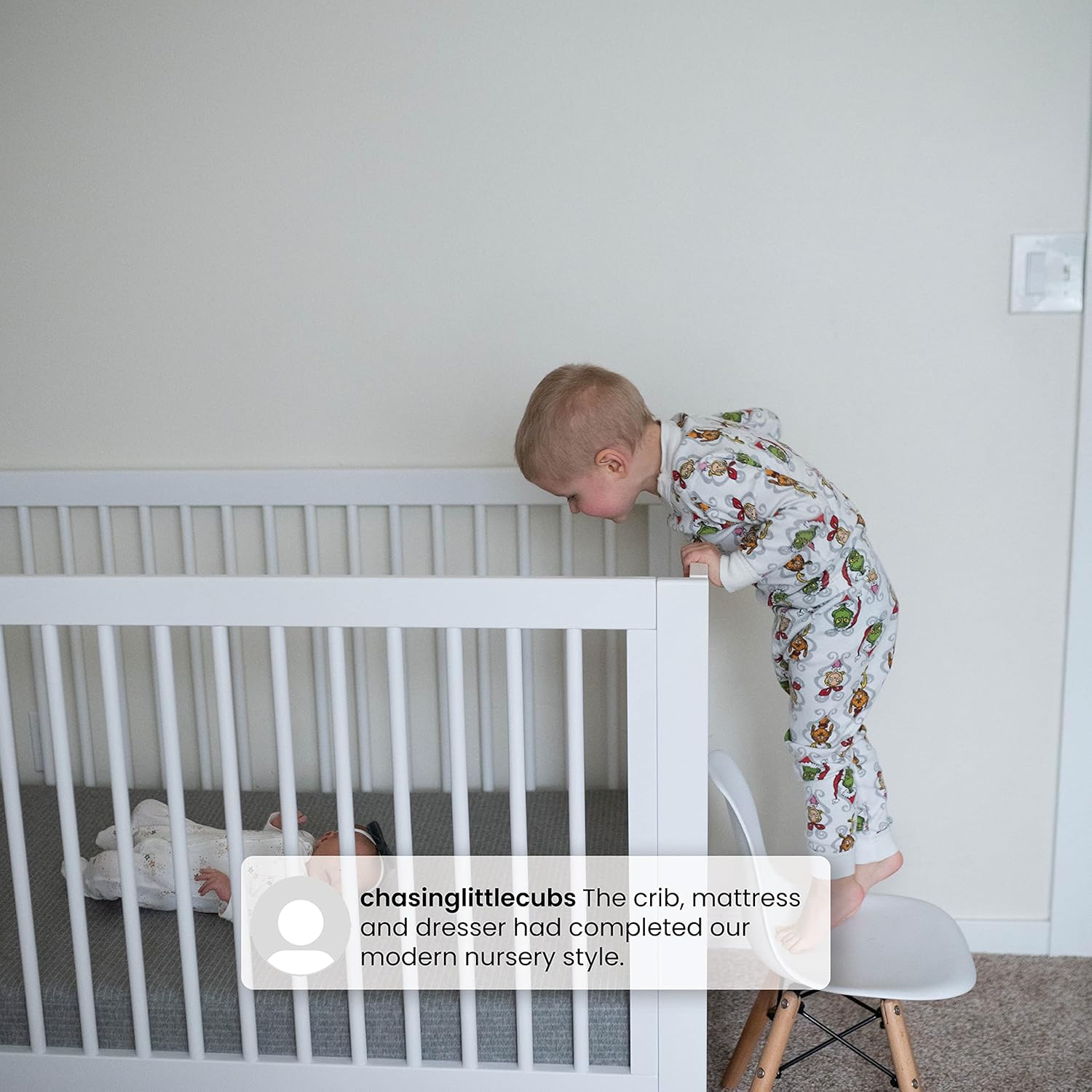 GAP babyGap Charlie 6-in-1 Convertible Crib - Greenguard Gold Certified, Bianca White - Image 7