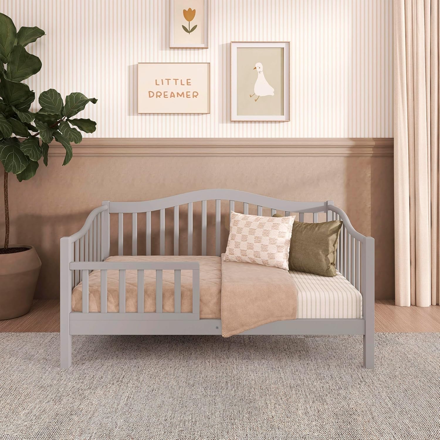 Dream On Me Austin Toddler Day Bed in Pebble Grey, Greenguard Gold Certified - Image 3