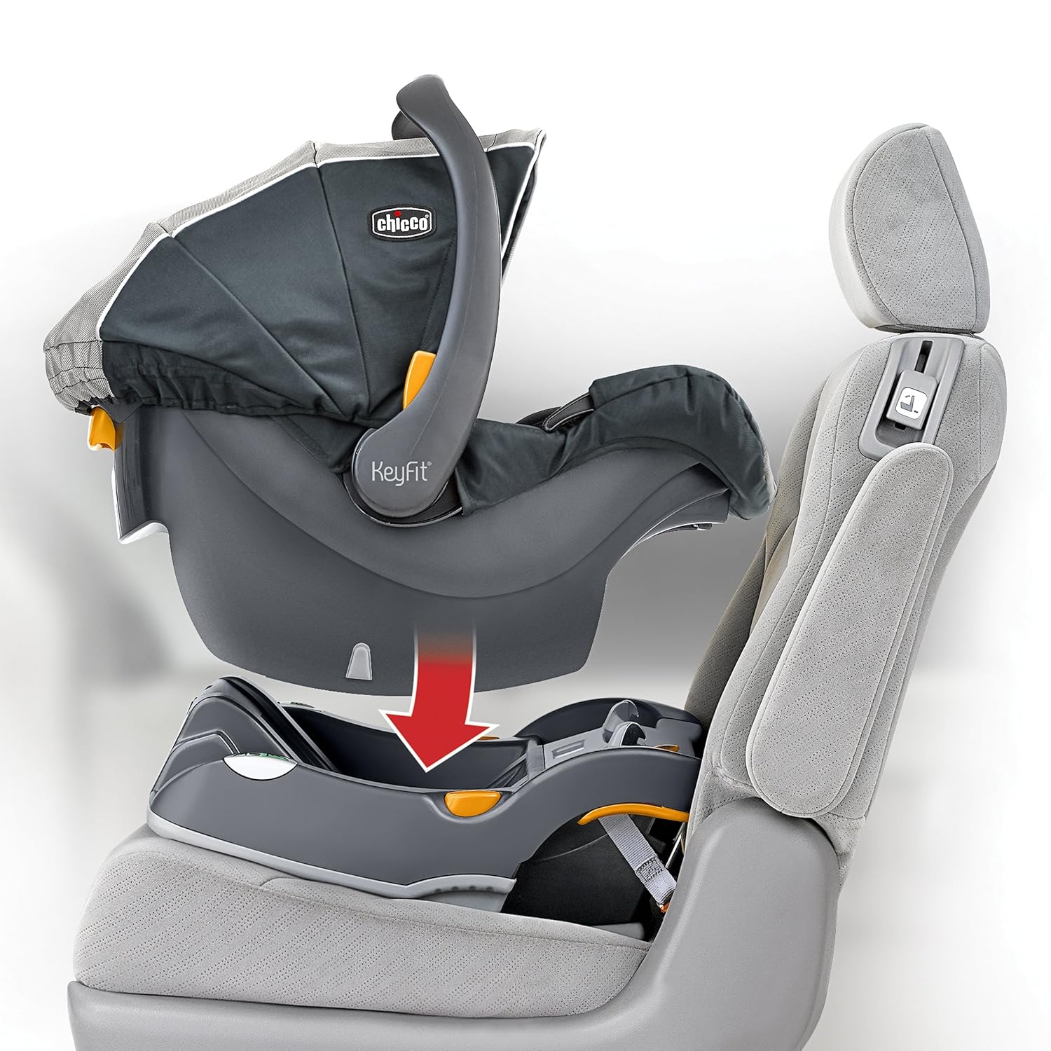 Chicco KeyFit 30 Infant Car Seat and Base, Rear-Facing Seat for Infants 4-30 lbs., Infant Head and Body Support, Compatible with Chicco Strollers, Baby Travel Gear | Orion/Grey - Image 6