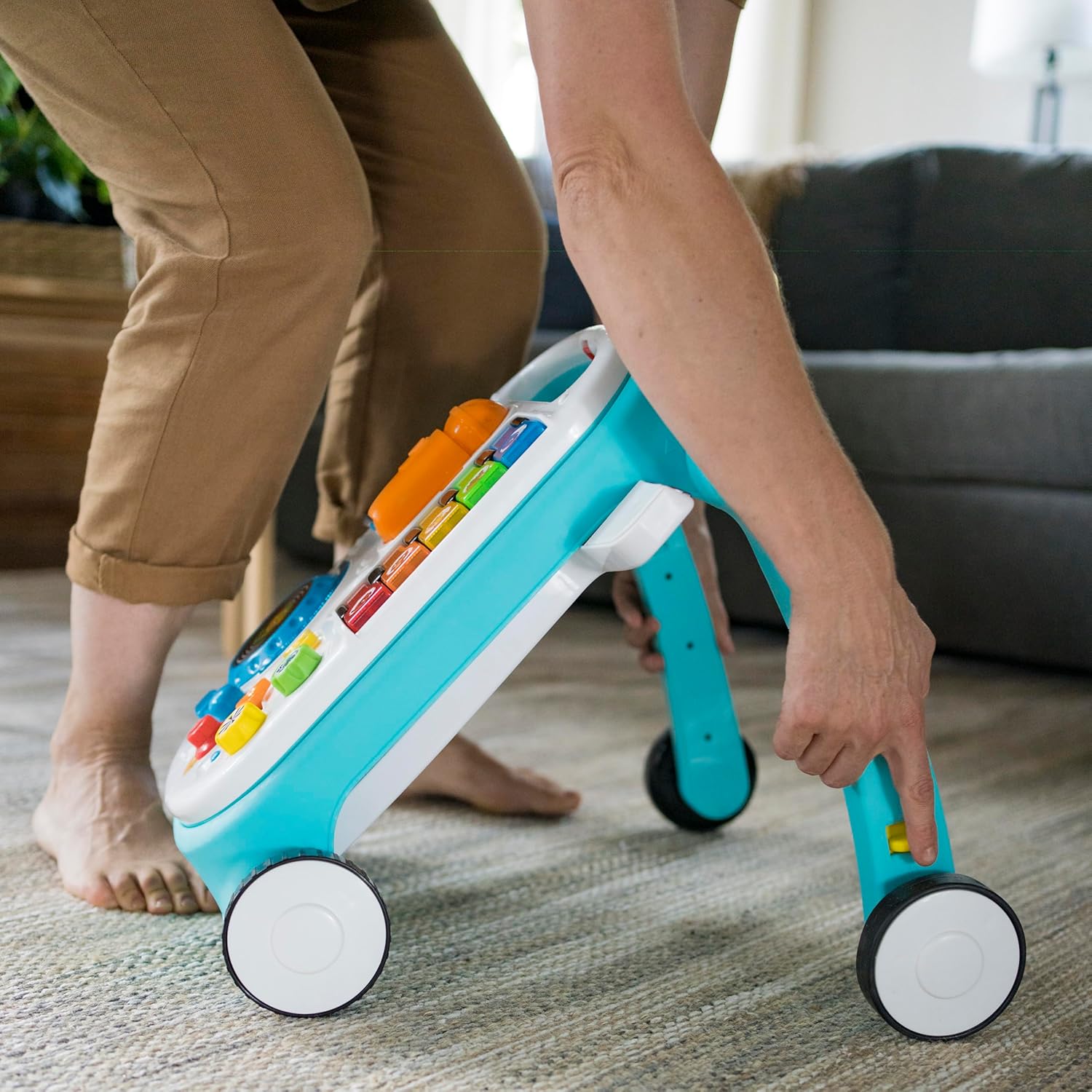 Baby Einstein Musical Mix ‘N Roll Learning Walker, 4-in-1 Push Walker, Activity Center, Toddler Table & Floor Toy, 6-36 Months, Blue - Image 22