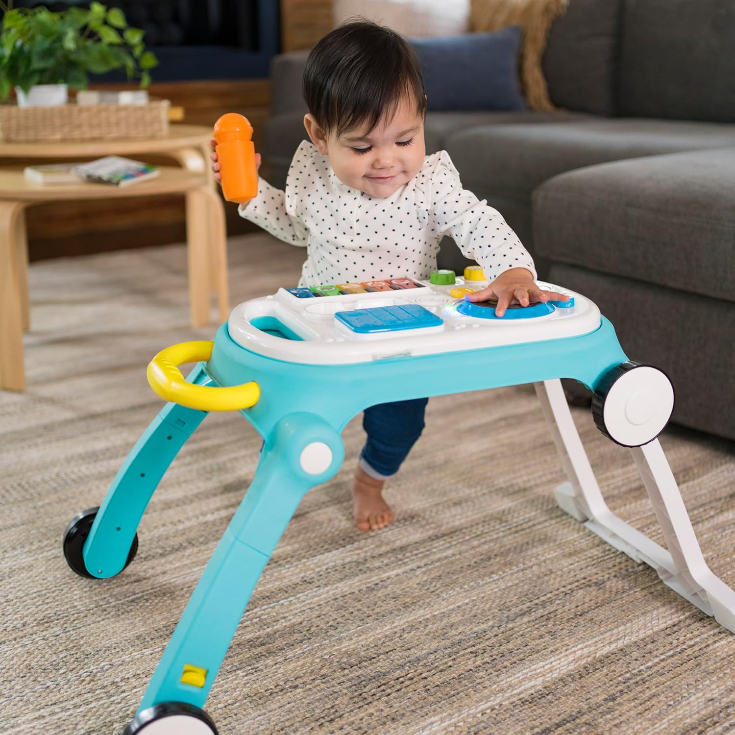 Baby Einstein Musical Mix ‘N Roll Learning Walker, 4-in-1 Push Walker, Activity Center, Toddler Table & Floor Toy, 6-36 Months, Blue - Image 17